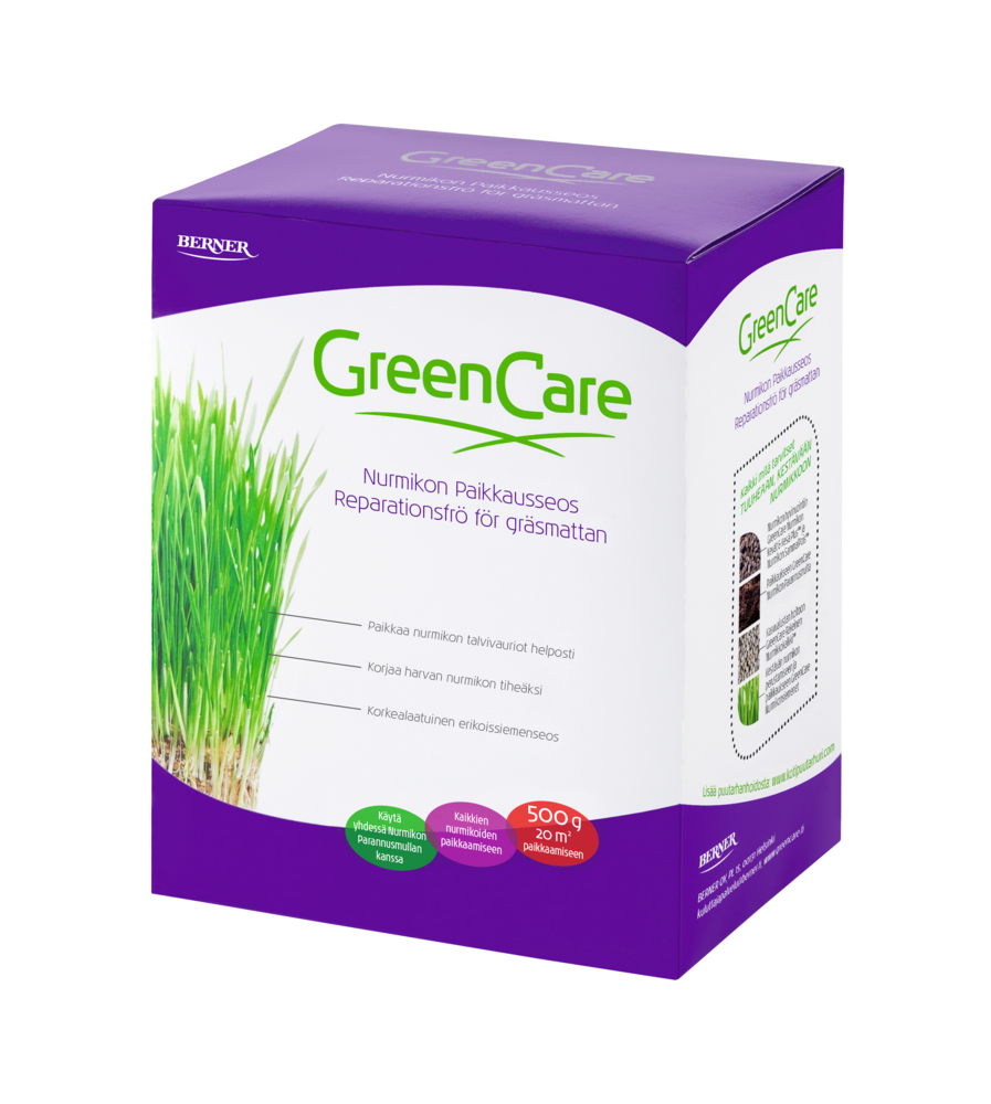 Tuotekuva: GreenCare Nurmikon Paikkausseos 0,5kg