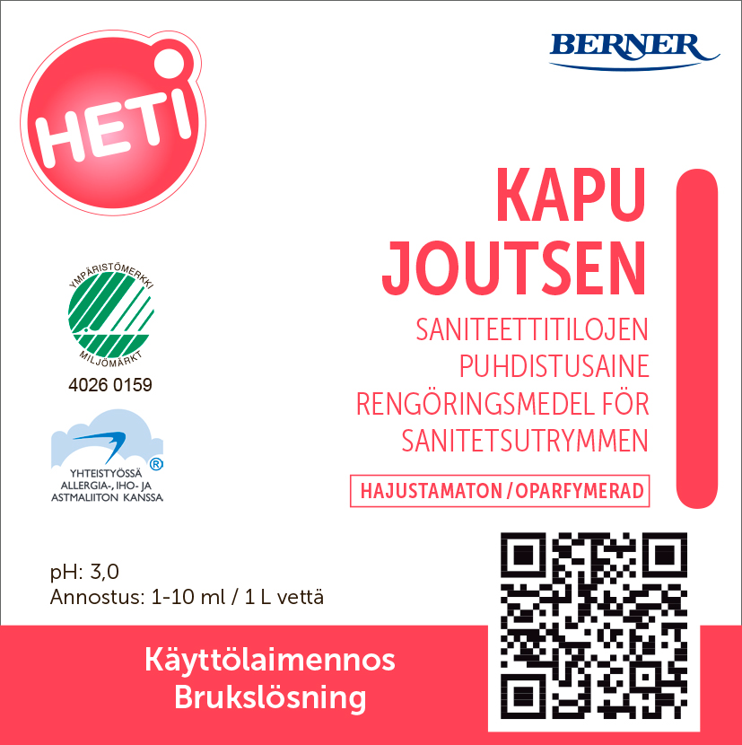Tuotekuva: HETI Kapu Joutsen käyttöliuostarra