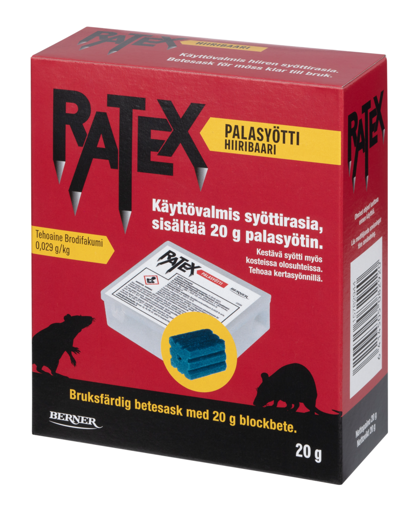 Tuotekuva: Ratex Palasyötti 20 g syöttirasiassa