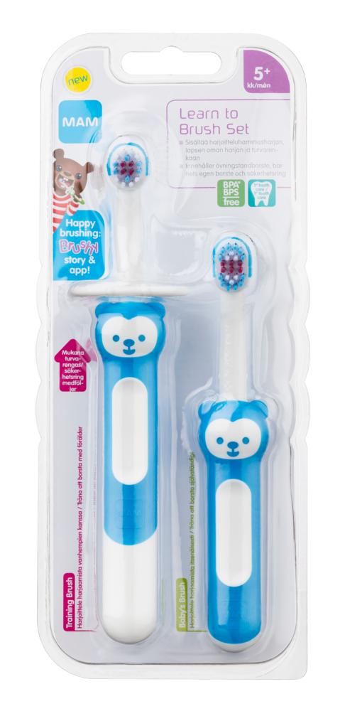 Tuotekuva: Ainu Mam Learn to Brush Set 5+kk hammasharjasetti