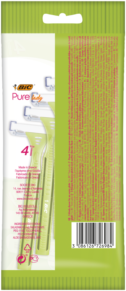Tuotekuva: BIC varsiterä Pure 3 Lady 4kpl