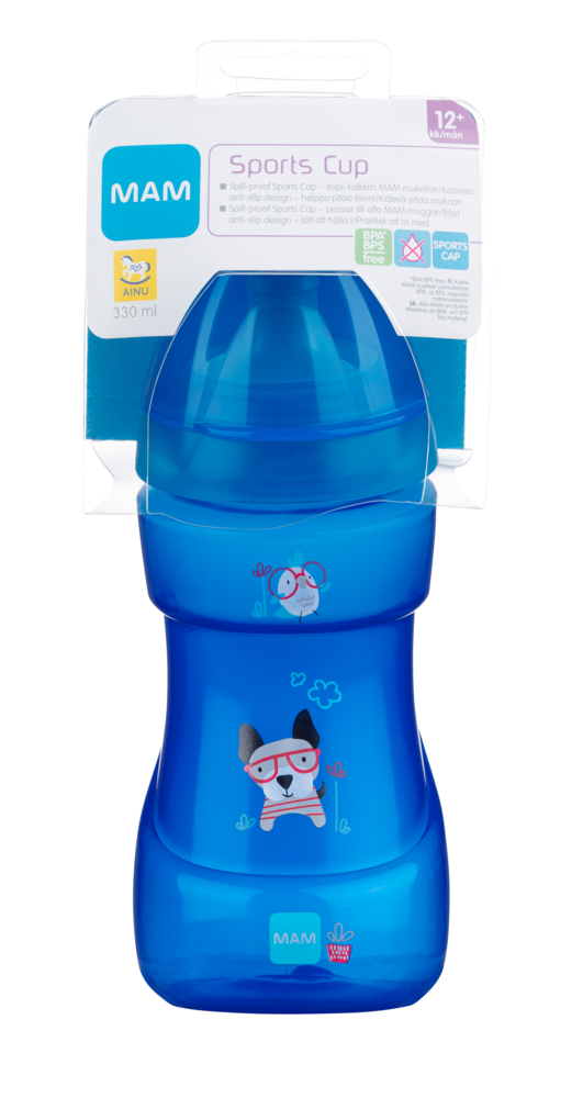 Tuotekuva: Ainu Mam 330ml Sports Cup 12+kk muki tiiviillä juomanokalla