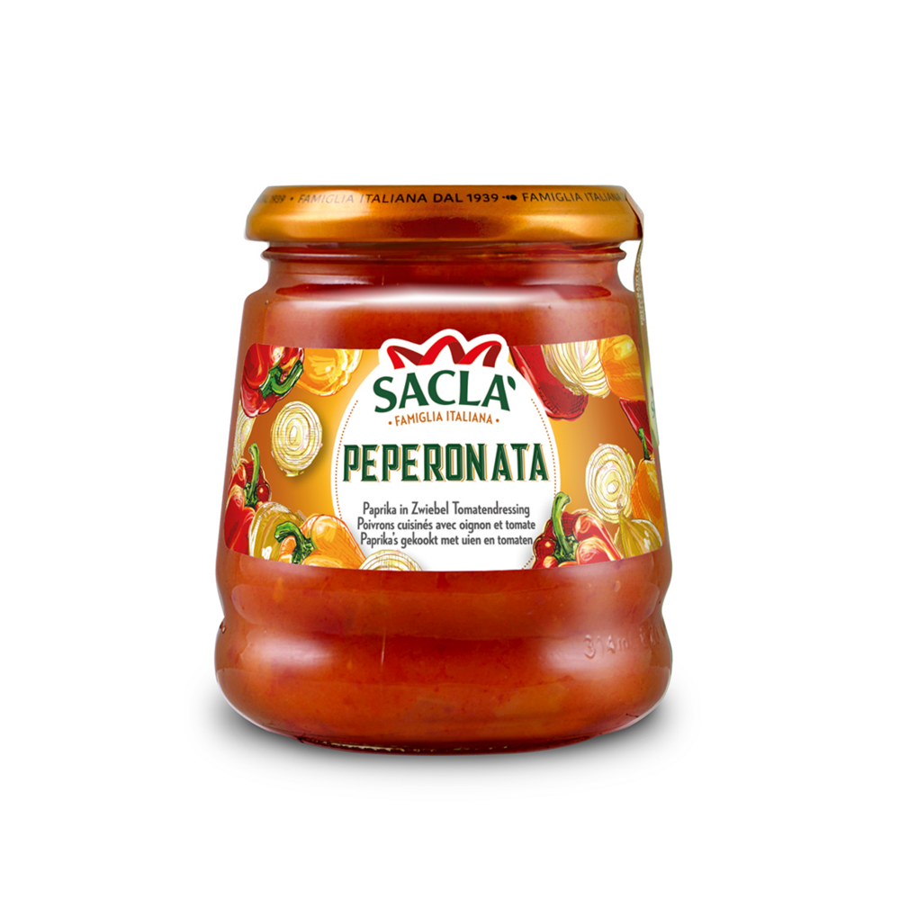 Tuotekuva: Saclà Peperonata paahdetua paprikaa tomaatti-sipulikastikkeessa 290g