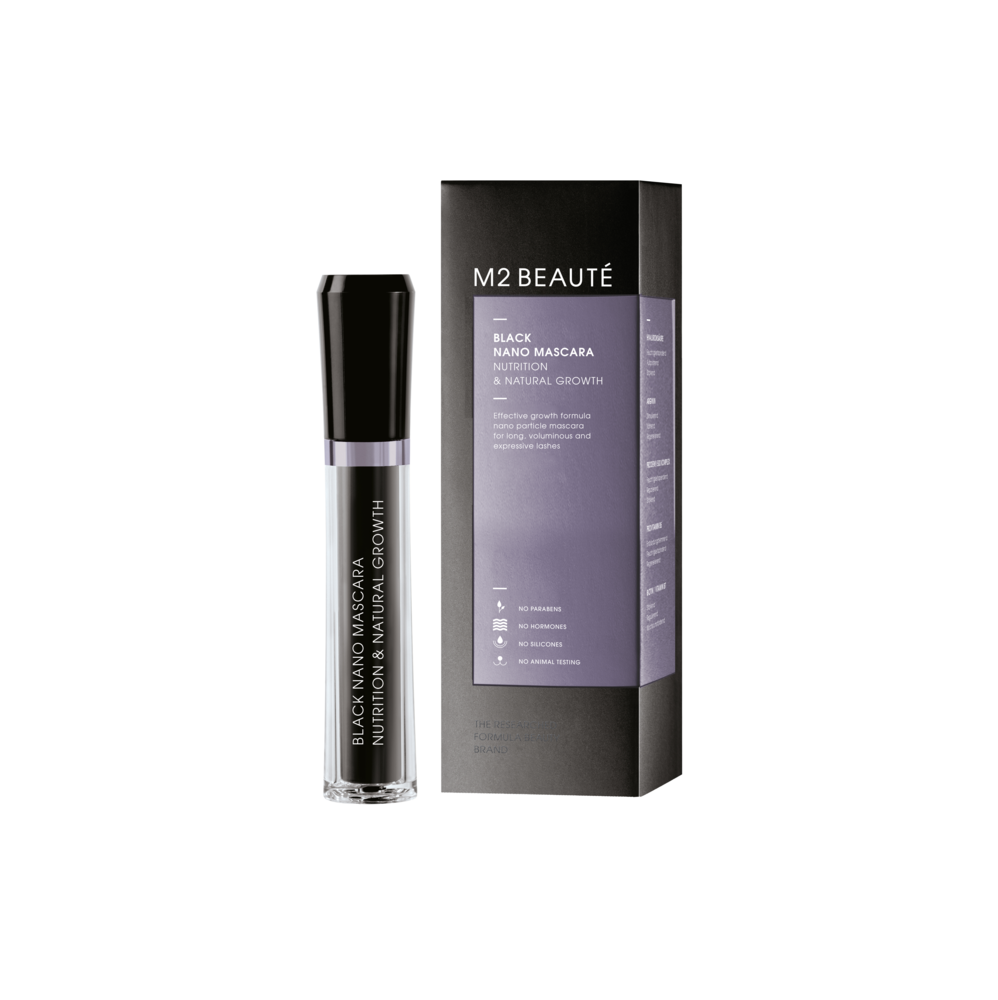 Tuotekuva: M2 Beauté Black Nano Mascara Nutrition & Natural Growth -ripsiväri 6ml