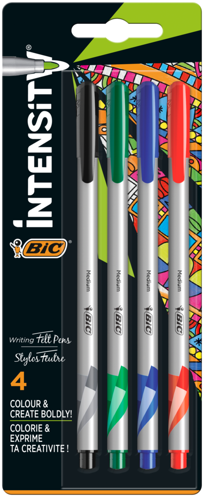 Tuotekuva: BIC Intensity Medium kuitukärkikynä 4kpl