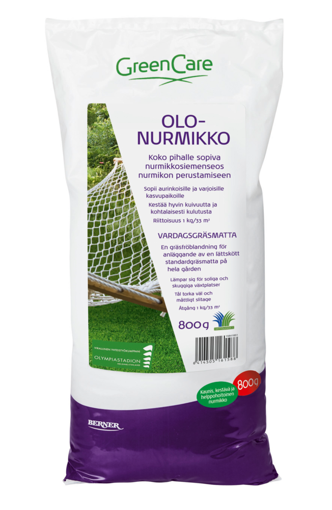 Tuotekuva: GreenCare Olonurmikko Nurmikonsiemen 800g