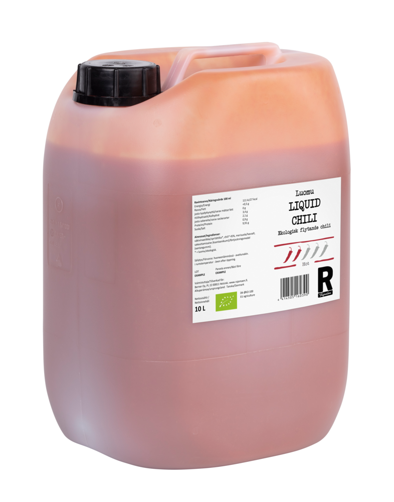 Tuotekuva: Rajamäen Luomu liquid chili HOT 10l 2/5 tulisuus