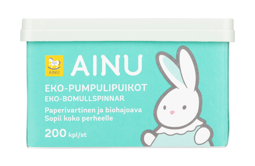 Tuotekuva: Ainu Eko -pumpulipuikot 200 kpl