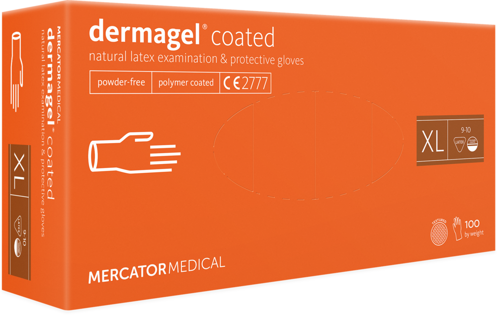 Tuotekuva: Dermagel® coated lateksikäsine XL 100 kpl/ltk