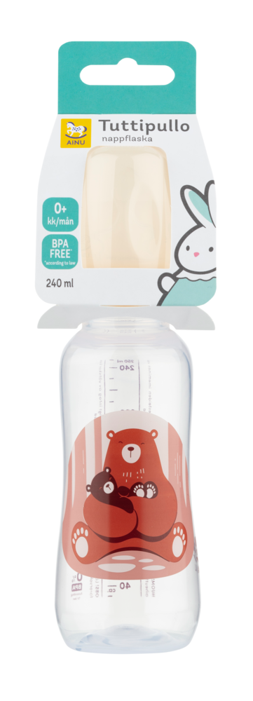 Tuotekuva: Ainu Tuttipullo 240ml muotoiltu PP