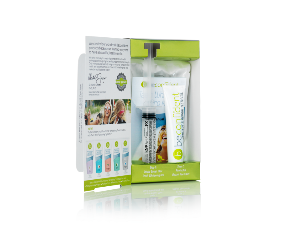 Tuotekuva: Beconfident Pro Kit X4 -hampaiden kotivalkaisusetti 2x10ml