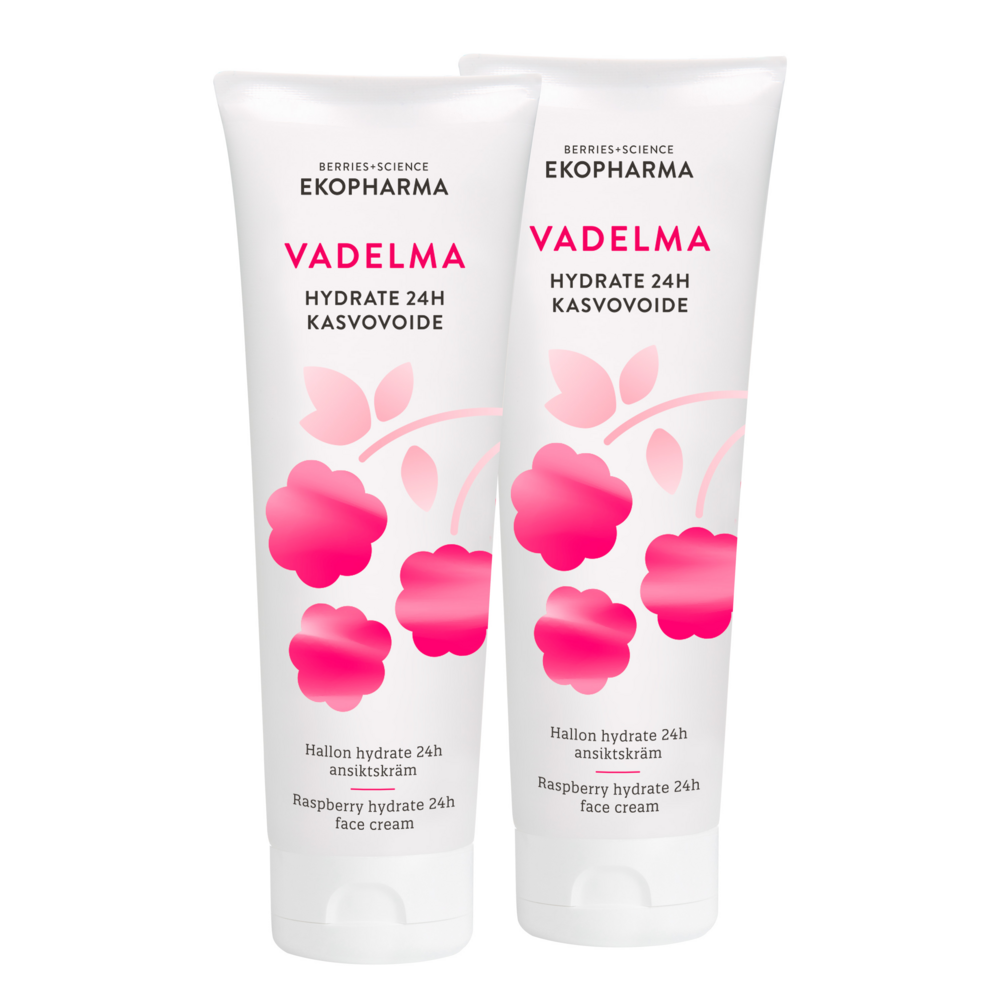 Tuotekuva: Ekopharma Vadelma Hydrate 24H Kasvovoide 2x50ml (ammattikoko)