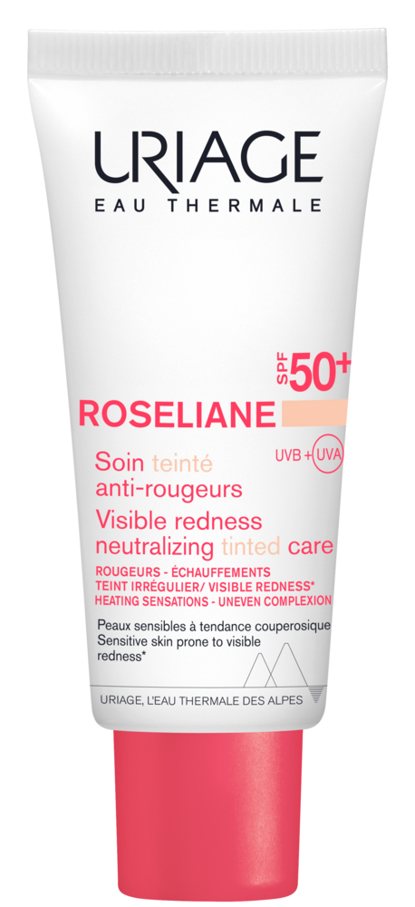 Tuotekuva: Uriage Roseliane CC Cream SPF50+ Light Tint 40 ml sävytetty päivävoide punoitukseen taipuvaiselle iholle