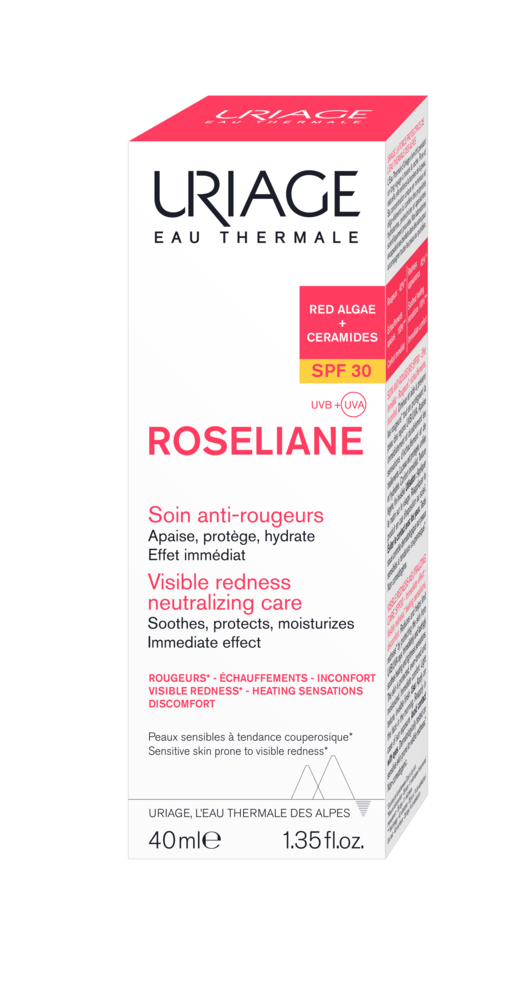 Tuotekuva: Uriage Roseliane Anti-Redness Cream SPF30 40 ml päivävoide punoitukseen taipuvaiselle iholle