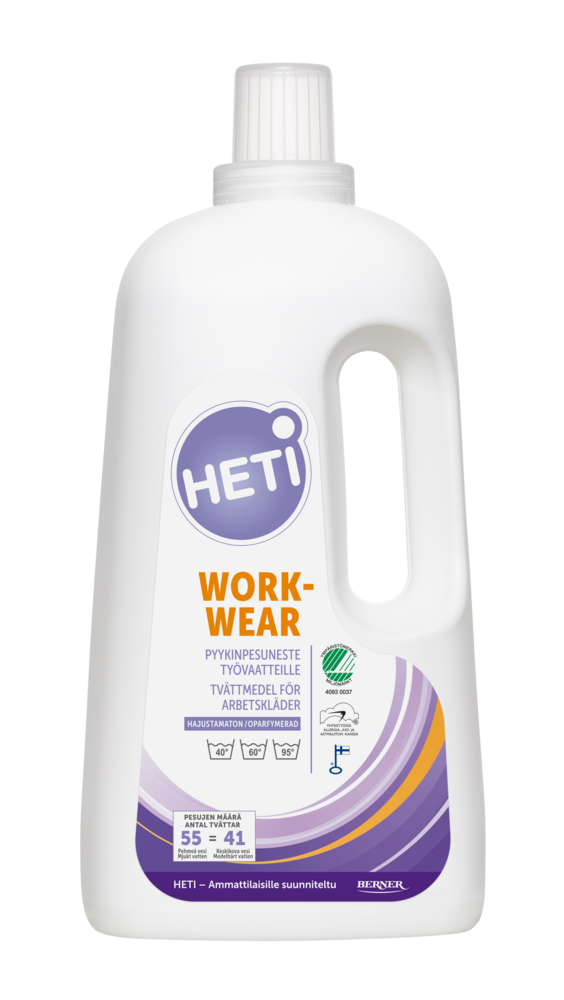 Tuotekuva: HETI Workwear 1,5 L, pyykinpesuneste työvaatteille