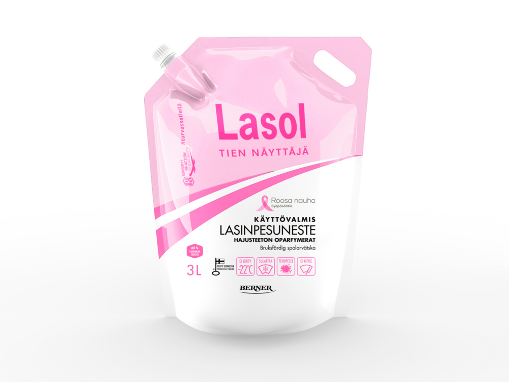 Tuotekuva:  Lasol Roosa -22°C käyttövalmis lasinpesuneste