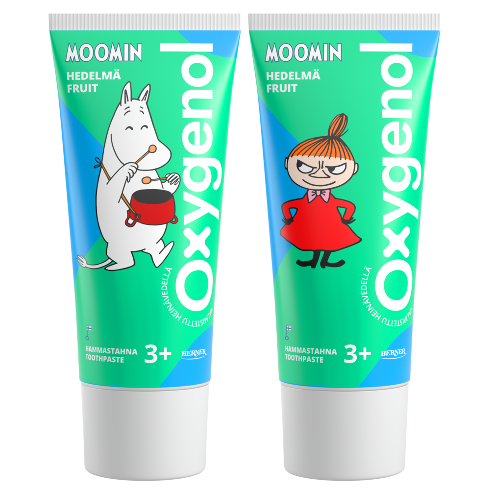 Tuotekuva: Oxygenol Moomin 50ml Hedelmä hammastahna 3+