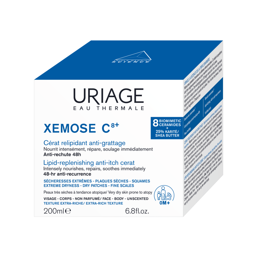 Tuotekuva: Uriage Xemose C8+ Lipid-Replenishing Anti-Itch Cerat 200ml voide erittäin kuivalle iholle