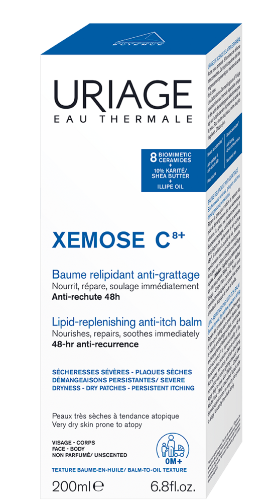 Tuotekuva: Uriage Xemose C8+ Lipid-Replenishing Anti-Itch Balm 200 ml voide erittäin kuivalle iholle
