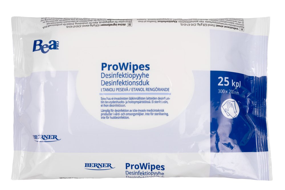 Tuotekuva: Bea Pro ProWipes Etanoli pesevä desinfektiopyyhe 25 kpl/ptk