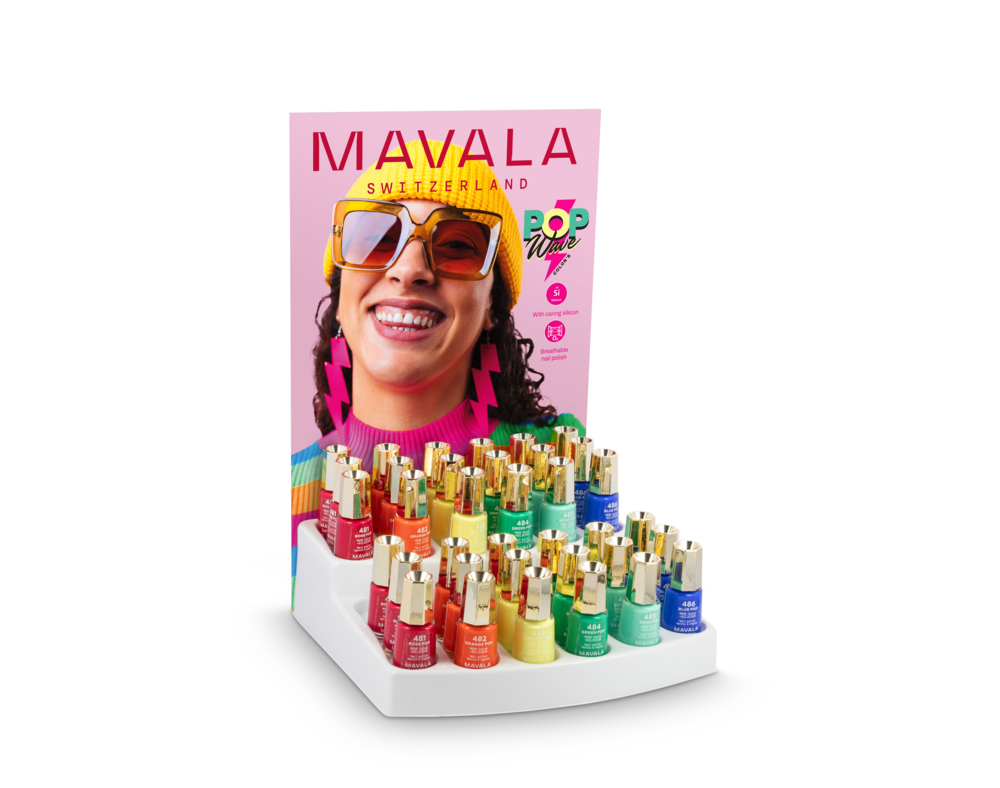 Tuotekuva: Mavala Pop Wave -kynsilakkakokoelma + pöytäteline