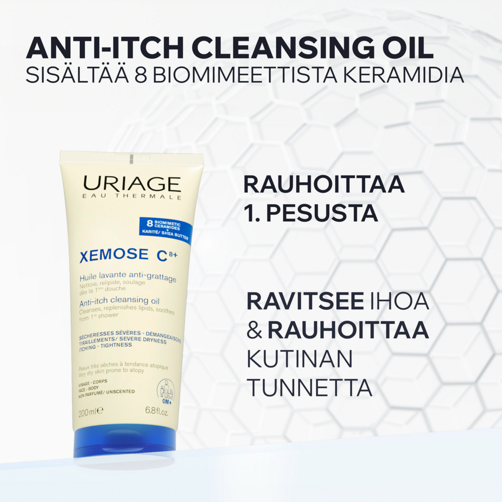 Tuotekuva: Uriage Xemose C8+ Anti-Itch Cleansing Oil 200 ml puhdistusöljy
