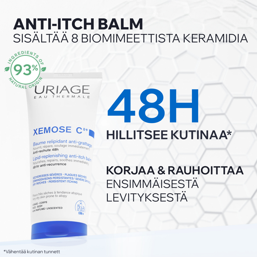 Tuotekuva: Uriage Xemose C8+ Lipid-Replenishing Anti-Itch Balm 200 ml voide erittäin kuivalle iholle