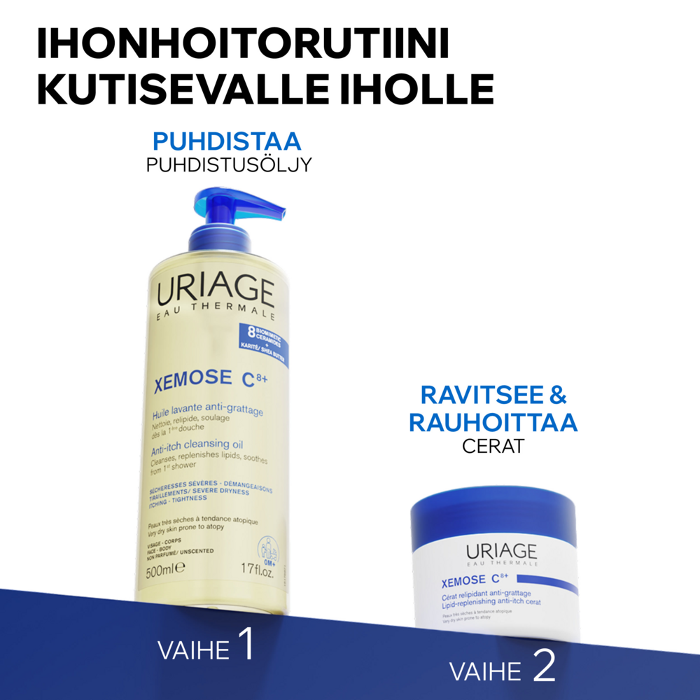 Tuotekuva: Uriage Xemose C8+ Lipid-Replenishing Anti-Itch Cerat 200ml voide erittäin kuivalle iholle