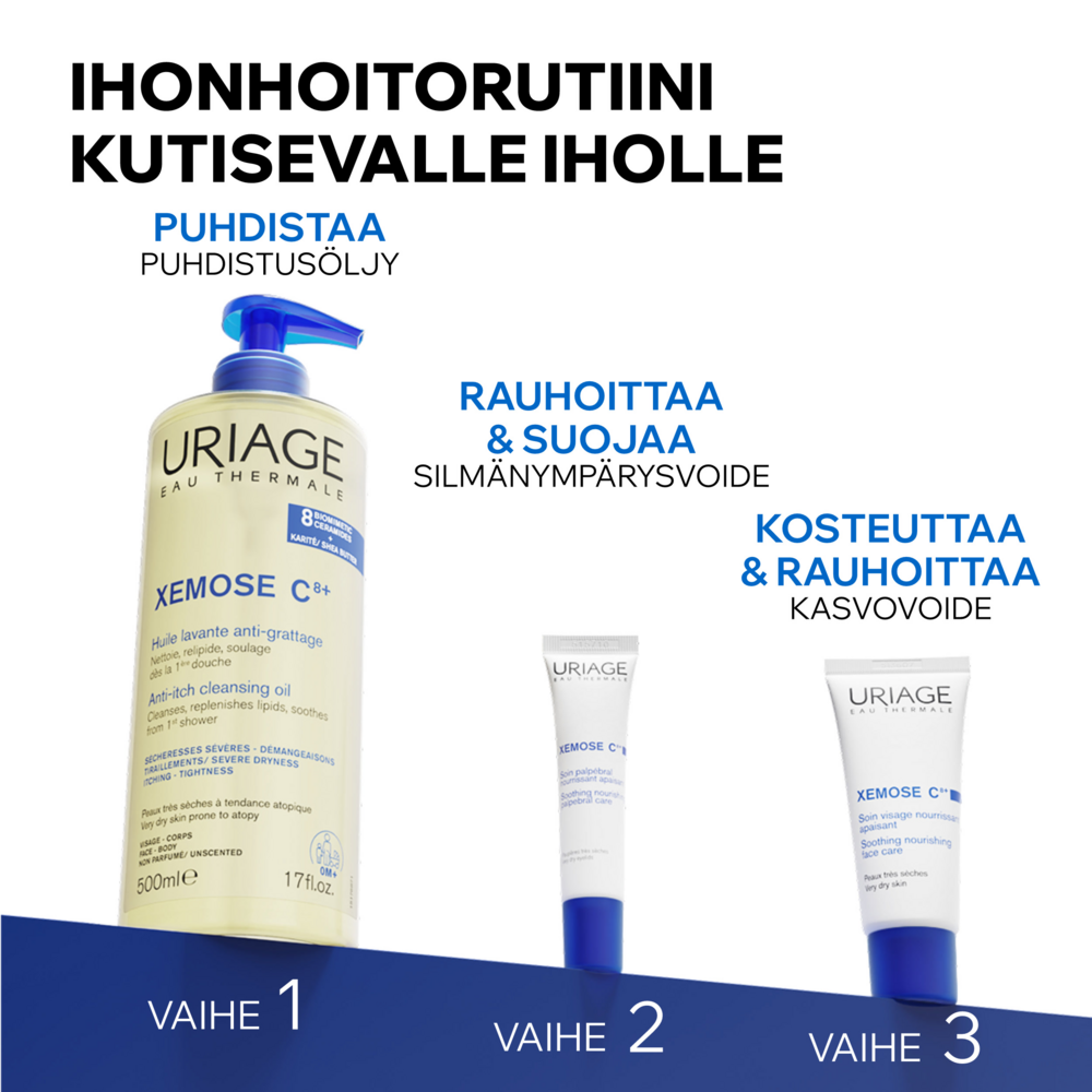 Tuotekuva: Uriage Xemose C8+ Soothing Nourishing Face Cream 40ml kasvovoide kuivalle iholle