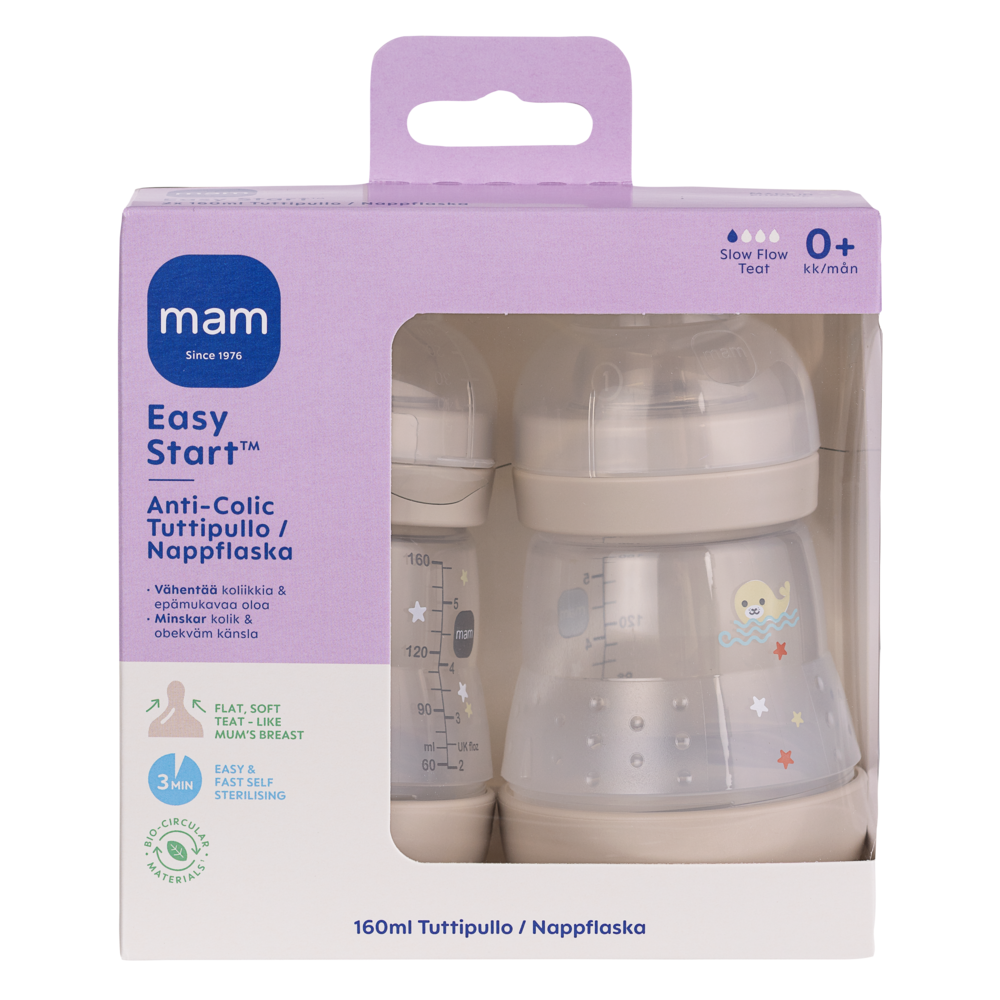 Tuotekuva: Ainu Mam tuttipullo Easy Start 2x160 ml anti-colic