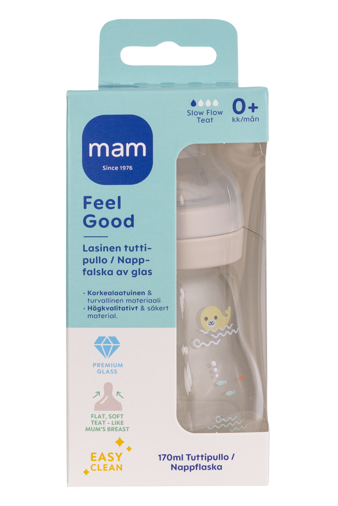 Tuotekuva: Ainu Mam Feel Good lasinen tuttipullo 170 ml