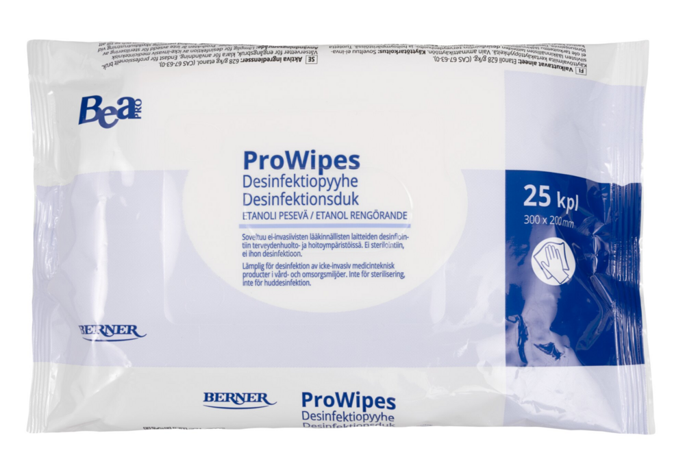 Tuotekuva: Bea Pro ProWipes Etanoli pesevä desinfektiopyyhe 25 kpl/ptk