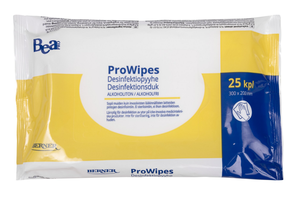 Tuotekuva: Bea Pro ProWipes Alkoholiton desinfektiopyyhe 25 kpl/pkt
